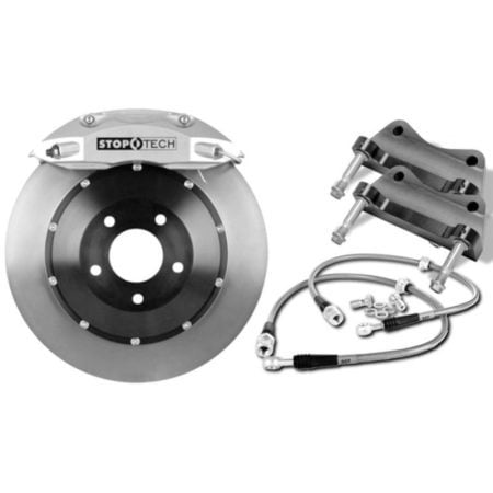 StopTech 08-10 Porsche Cayman S BBK Rear ST-40 Trophy Anodized Calipers 332×32 Slotted Rotors