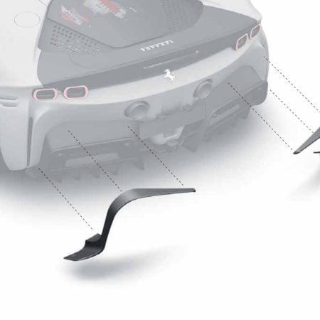 ZACOE Carbon Fiber Rear Diffusers for F173 Ferrari SF90 Stradale